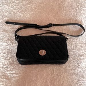 Vera Bradley Black Turnlock Crossbody Bag